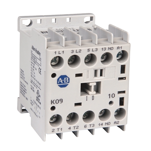 Minyatür Kontaktör,9 A,IEC,240V 50/60Hz,3 N.O. Kutup,1 N.C. Yardımcı Kontak,Vidalı Tip Klemensler