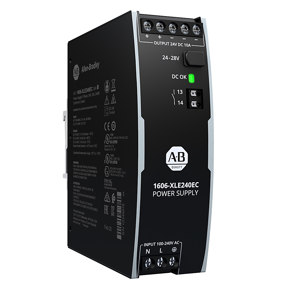 Güç Kaynağı, 240W, 1PH, 24-28VDC, 10A, Vidalı terminaller