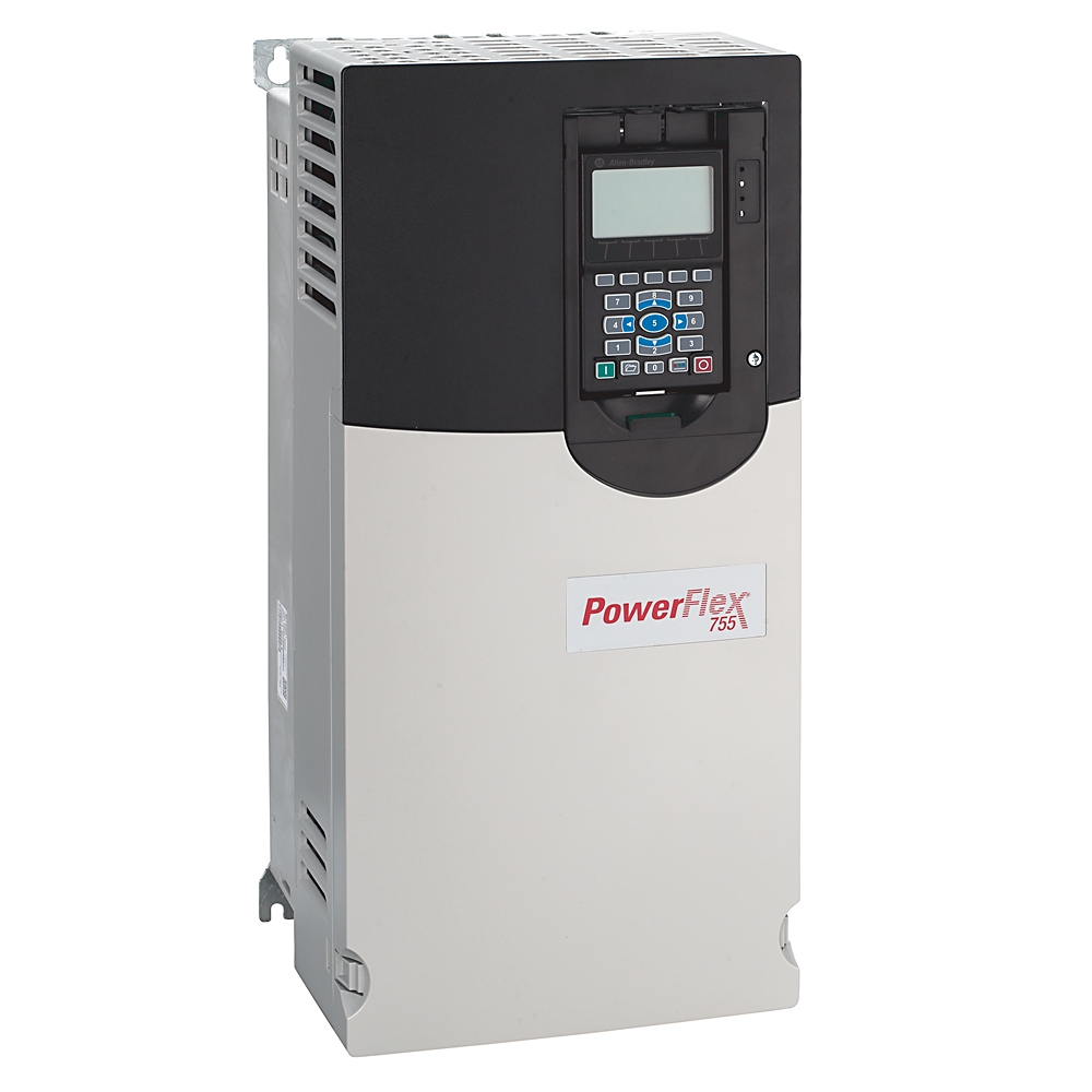 PowerFlex 753 AC Sürücü, Gömülü I/O, Standart Koruma, Cebri Hava, DC Terminalli AC Giriş, Açık Tip, 85 Amper, 45kW ND, 37kW HD, 400 VAC, 3 PH, Çerçeve 5, Filtreli, CM jumper takılı (tercih edilir), DB Transistör, Boş (HIM Yok)