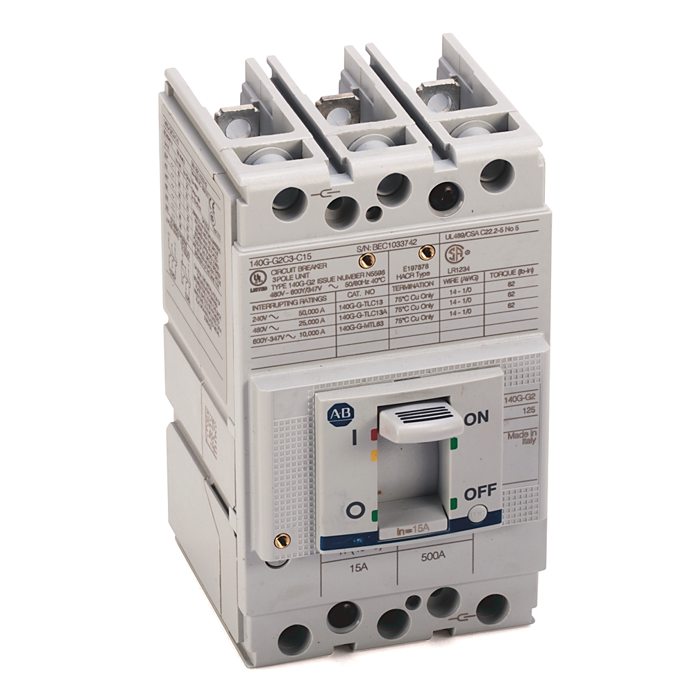Kalıplı Kutulu Devre Kesici, 125A Çerçeve, 80A, Termal Manyetik, 25kA@480V, 36kA@415V, 3 Kutuplu