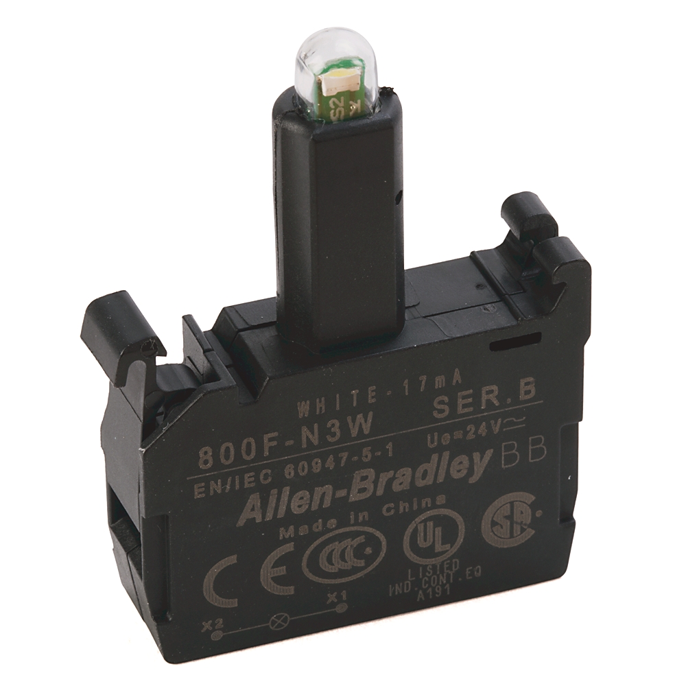 22mm LED Modül, LED, Beyaz, 24V AC/DC, Mandallı Montaj