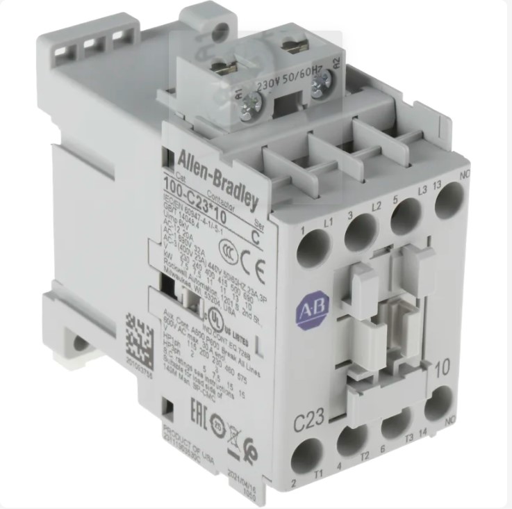 Kontaktör, 23 A, 230V 50/60 Hz, AC, 3 Normalde Açık Kutup, 230V AC 50/60 Hz, 1 NO Kontak ve 0 NC Kontak, Tekli Paket