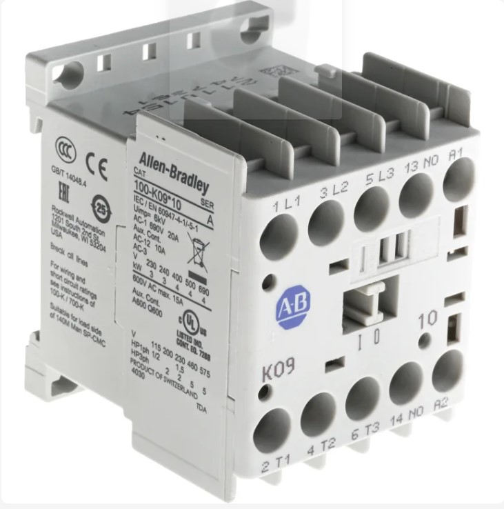Minyatür Kontaktör, 9 A, IEC, 230V 50/60Hz, 3 N.O. Kutup, 1 N.O. Yardımcı Kontak, Vidalı Tip Klemensler, Tekli Paket