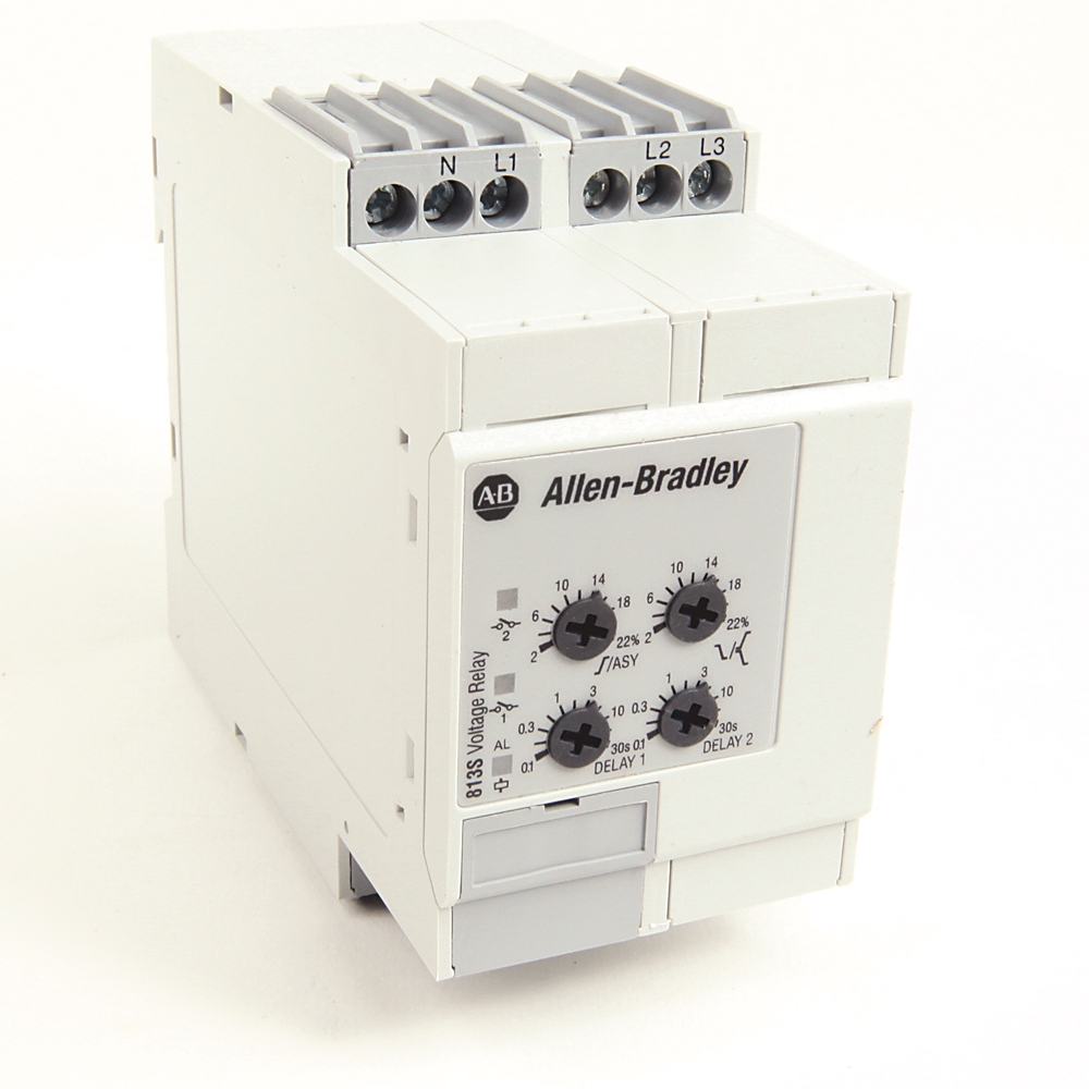 Gerilim İzleme Rölesi, 3 Fazlı, 380-415V AC, Kendinden Güçlü, 50 √ 400 Hz, Düşük ve Aşırı Gerilim Koruması, 2-SPDT Kontak, Ayarlanabilir Zaman Gecikmesi, Faz Kaybı / Dengesizlik / Ters Çevirme Koruması, Programlanabilir Mandal veya Ayar Seviyesinde Engelleme, Otomatik Sıfırlama