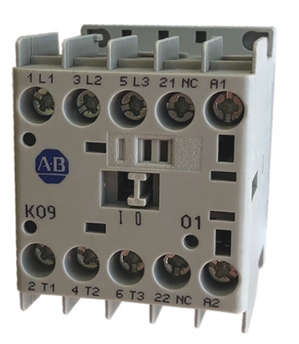 [100-K09KA01] Minyatür Kontaktör,9 A,IEC,240V 50/60Hz,3 N.O. Kutup,1 N.C. Yardımcı Kontak,Vidalı Tip Klemensler