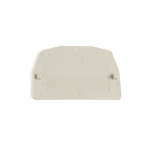 [1492-EBLMJ3] Uç Bariyeri, Yaylı Kelepçe Tipi TB için, 1,5 x 24,65 x 35 mm (0,06 x 0,97 x 1,38 inç), Gri, Pkg. Miktar. 50, 1492-LMJ3, LMJG3 ile Kullanım için