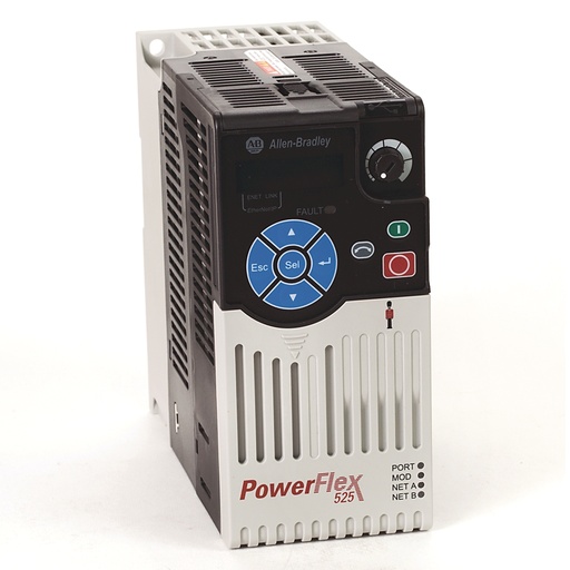 [25B-E4P2N104] PowerFlex 525 AC Sürücü, Gömülü EtherNet/IP ve Güvenlik, 525...600V AC, 3 Faz, 4,2 Amper, 3 Hp, 2,2 kW Normal Görev; 3 Hp, 2,2 kW Ağır Görev, Çerçeve A, IP20 NEMA / Açık Tip, Filtre Yok