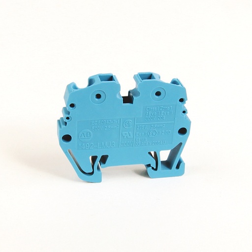[1492-LMJ3] Terminal Bloğu, Yaylı Kelepçe Bağlantısı, Mini Ray Montajı, Jumper Özellikli Geçişli Besleme, 5,1 x 35 x 23,7 mm (0,20 x 1,38 x 0,93 inç), 1 Kutuplu, Gri, Paket. Adet 100'ün GERİLİM ORANI UR - 600V AC/DC, CSA - 600V AC/DC, IEC - 500V AC/DC, ATEX - 275V AC/