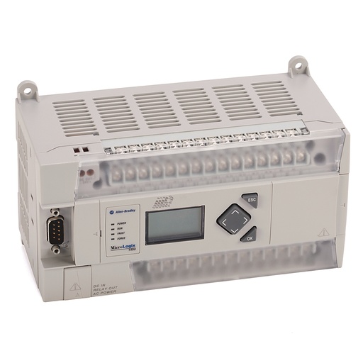 [1766-L32BWA] MicroLogix 1400, 12 dijital hızlı 24V dc giriş, 8 dijital normal 24V dc giriş, 12 röle çıkışı, 110/240V ac güç