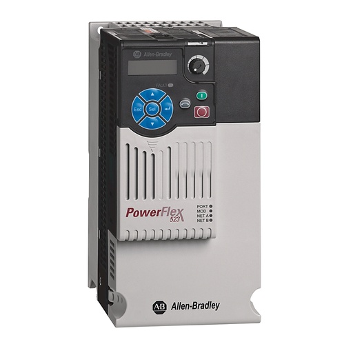 [25A-D017N114] PowerFlex 523 AC Sürücü, 380...480V AC, 3 Faz, 17 Amper, 10 Hp, 7,5 kW Normal Görev; 10 Hp, 7,5 kW Ağır Görev, Çerçeve C, IP20 NEMA / Açık Tip, Filtre