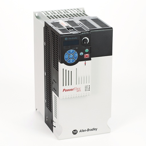 [25B-D030N104] PowerFlex 525 AC Sürücü, Gömülü EtherNet/IP ve Güvenlik, 380...480V AC, 3 Faz, 30 Amper, 20 Hp, 15 kW Normal Görev; 15 Hp, 11 kW Ağır Görev, Çerçeve D, IP20 NEMA / Açık Tip, Filtresiz