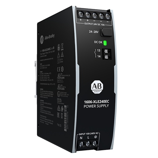 [1606-XLE240E] Güç Kaynağı, 240W, 1PH, 24-28VDC, 10A, Vidalı terminaller