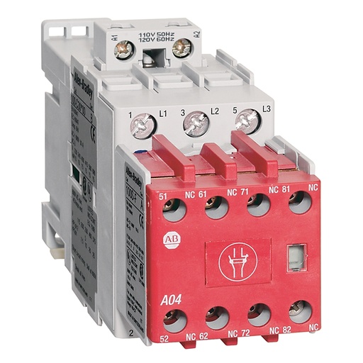 [100S-C37EJ22C] Güvenlik Kontaktörü,37 A,24V50/60Hz/24VDC Elec Cl,3 Normalde Açık Güç Kutbu,24V DC Elektronik,2 NOC & 2 NCC,Hat Tarafı Bobin Sonlandırma,Standart Kontak