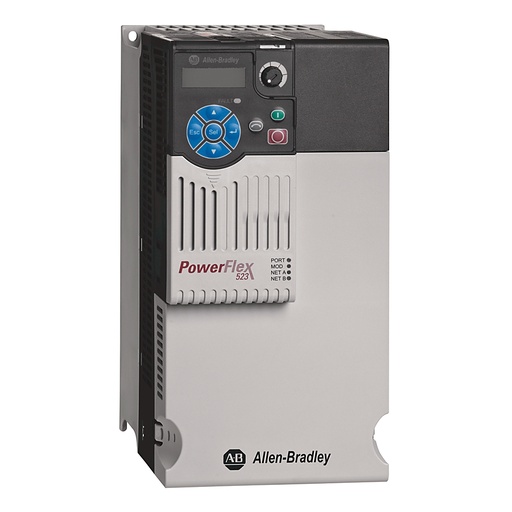 [25A-D030N104] PowerFlex 523 AC Sürücü, 380...480V AC, 3 Faz, 30 Amper, 20 Hp, 15 kW Normal Görev; 15 Hp, 11 kW Ağır Görev, Çerçeve D, IP20 NEMA / Açık Tip, Filtresiz
