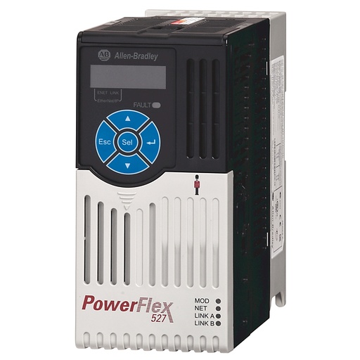 [25C-D6P0N114] PowerFlex 527 AC Sürücü, Gömülü Çift Port EtherNet/IP ve Entegre Güvenlik, 380...480V AC, 3 Faz, 6 Amper, 3 Hp, 2,2 kW Normal Görev; 3 Hp, 2,2 kW Ağır Görev, Çerçeve A, IP20 NEMA / Açık Tip, Filtre