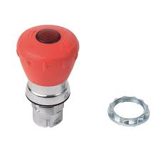 [800FM-LMT44] 800F Aydınlatmalı Mantar Operatörler, Aydınlatmalı, Çevirerek Çıkar, 40mm, Yuvarlak Metal (Tip 4/13, IP66), Standart Paket (Adet 1)