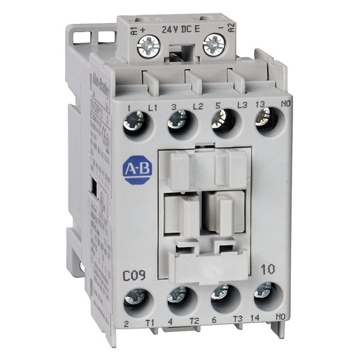 [100-C09EJ10] Kontaktör, 9 A, IEC, 24V50/60Hz/24VDC Elec Cl, Elektronik, 3 Normalde Açık Kutup, 24V DC Elektronik, 1 NO Kontak ve 0 NC Kontak, Tekli Paket