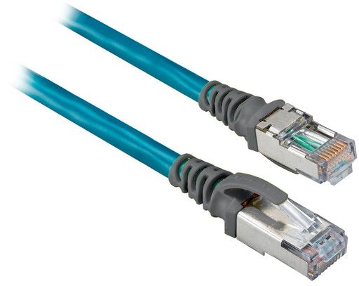 [1585J-M4TBJM-2] Ethernet Ortamı, RJ45, Standart, Düz Erkek, 4 iletken (2 çift), Teal 24 AWG Highflex TPE, Ekransız, 100BASE-TX, 100 Mbit/s, RJ45 Konektör, Düz Erkek, standart, 2 Metre, Standart