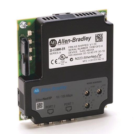 [20-COMM-ER] Çift portlu EtherNet/IP Adaptörü